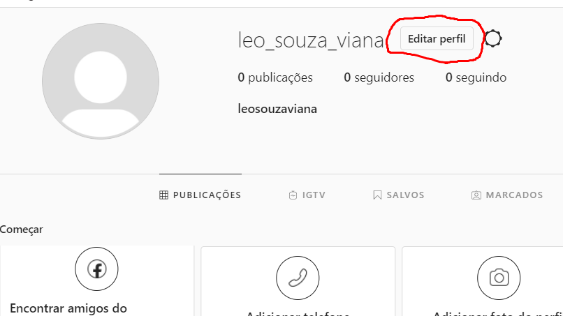 vender pelo instagram editar perfil